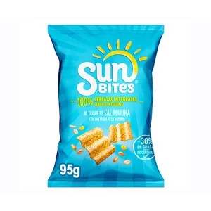 Sunbites Snacks Ondulados Multicereales, con Sabor Sal Marina 95 G.