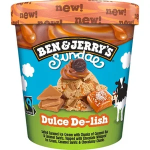 Sundae Helado de Caramelo Salado y Trozos de Chocolate BEN & Jerry's 427 ML
