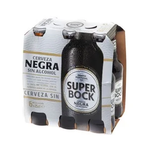 Super Bock  Cerveza Negra sin Alcohol Pack 6 Uds. X 25 Cl. 1500 ML