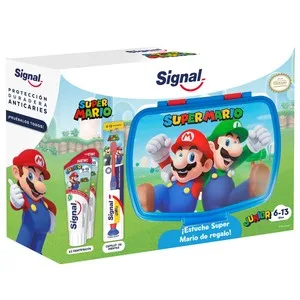 Signal Super Mario Estuche con Productos para la Higiene Dental Infantil (6 - 13 Años)