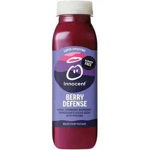 Súper Smoothie Berry Defense Manzana, Arándano, Frambuesa, Granada y Semillas de Lino con Vitaminas Botella 300 Ml Innocent