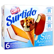 Surtido de Helados sin Azúcar Añadido Casty Paq. 6 U.
