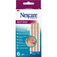 Sutura Cutánea Steristrip Color Piel 75mm Nexcare, Caja 6 Uds