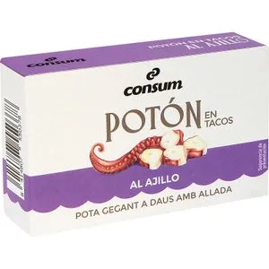 Tacos de Potón al Ajillo Lata 75 Gr