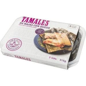 Tamales de Rajas con Queso  la Reina de las Tortillas 315 G