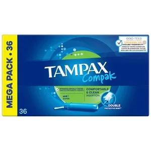 Tampax Tampones Súper con Aplicador Tampax Compak 36 Uds.