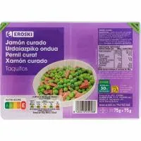 Taquitos de Jamón Curado Eroski, Pack 2x75 G