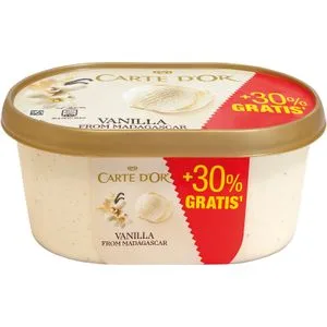 Tarrina de Vainilla Carte D'or + 30% Gratis 622 Gr