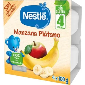 Tarrinas de Manzana y Plátano sin Gluten desde 4 Meses Pack 4 Nestle