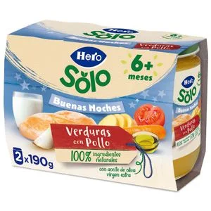 Tarrito Buenas Noches Pollo y Verduritas Pack 2 2 X 190 Gr
