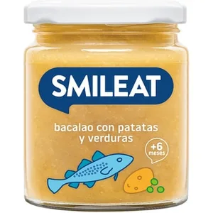 Tarrito de Bacalao con Patatas y Verduras desde 6 Meses  Smileat 230 G