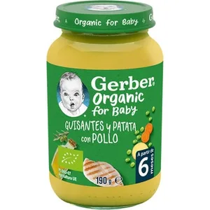 Tarrito de Guisantes y Patata con Pollo Ecológico desde 6 Meses Gerber