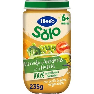 Tarrito de Hervido de Verduritas de la Huerta sin Gluten desde 4 Meses  Hero Solo 235 G