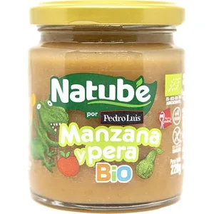 Tarrito de Manzana y Pera desde 4 Meses Ecológico Natube sin Gluten 220 G.