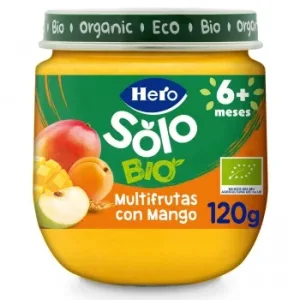 Tarrito de Multifrutas con Mango desde 6 Meses Ecológico Hero Solo 120 G.
