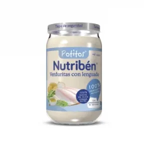 Tarrito de Verduritas con Lenguado desde 6 Meses Nutribén Potitos sin Gluten 235 G.