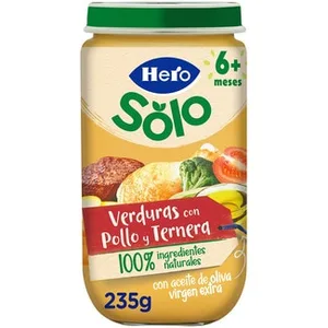 Tarrito de Verduritas con Pollo y Ternera sin Gluten desde 6 Meses Hero Solo