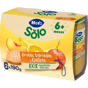 Tarrito Merienda Galleta Fruta Variada Pack 2 2 X 190 Gr