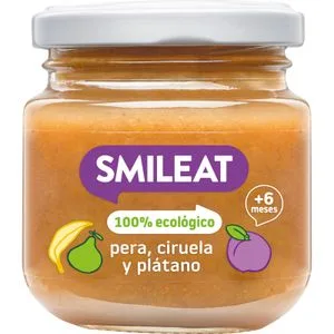 Tarrito Tres Frutas Eco Pera, Ciruela y Plátano 130 Gr