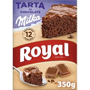 Tarta de Chocolate Milka para Preparar 12 Raciones  Royal 350 G