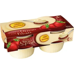 Tarta de Queso con Mermelada de Fresa sin Gluten Pack 4  Reina 100 G