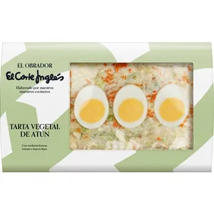 Tarta Vegetal de Atún con Verduras Frescas, Tomates y Huevo Duro  el Obrador el Corte Ingles 600 G