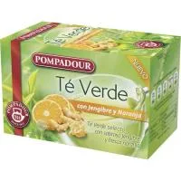 Té Verde con Jengibre-naranja Pompadur, Caja 20 Unid.