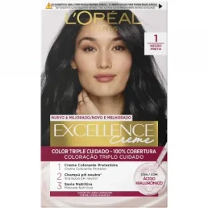 Tinte Creme Nº 1 Negro L'oréal Excellence 1 Ud.
