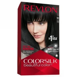 Tinte de Cabello Permanente sin Amoniaco Tono 10 Negro Revlon Colorsilk 1 Ud.