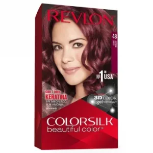 Tinte de Cabello Permanente sin Amoniaco Tono 48 Borgoña Revlon Colorsilk 1 Ud.