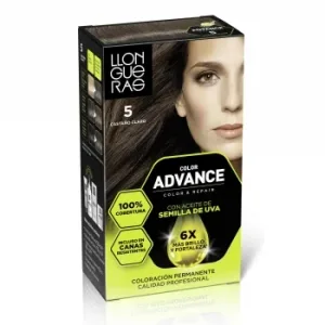 Tinte de Cabello Permanente Tono 5 Castaño Claro Llongueras Color Advance 1 Ud.
