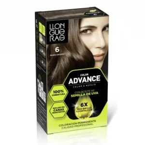 Tinte de Cabello Permanente Tono 6 Rubio Oscuro Llongueras Color Advance 1 Ud.