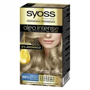 Tinte Permanente sin Amoníaco 8-05 Rubio Beige Oleo Intense Syoss 1 Ud.