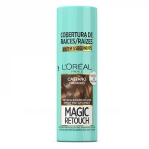 Tinte Retoca Raíces Spray Instantáneo Castaño Magic Retouch L'oreal Paris 75 Ml.