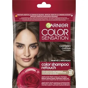 Tinte Temporal sin Amoniaco Color Shampoo Retouch Castaño Garnier Color Sensation