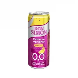 Tinto de Verano Don Simon con Limón sin Alcohol sin Azúcar Lata 33 Cl
