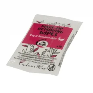 Toallitas Desmaquillantes para Pieles Secas y Sensibles Soft Carrefour 10 Ud.