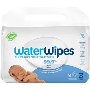 Toallitas Húmedas Infantiles 99.9% Agua y una Gota de Extracto de Fruta Envases de 60 Unidades Waterwipes