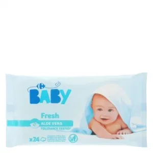 Toallitas para Bebé Fresh Aloe Vera Carrefour Baby 24 Ud.