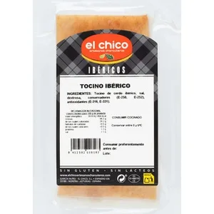 Tocino de Cerdo Ibérico sin Gluten y sin Lácteos Peso Aproximado el Chico 200 G