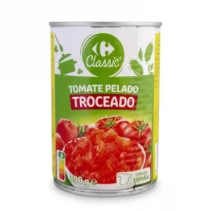 Tomate Pelado Troceado Classic Carrefour 390 G.