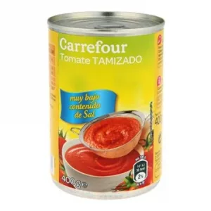 Tomate Tamizado Contenido bajo de Sal Carrefour 400 G.