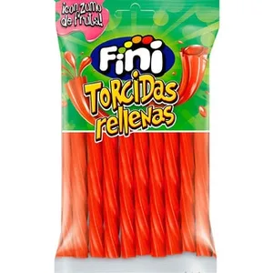 Torcidas de Regaliz Rojo Rellenas  Fini 140 G