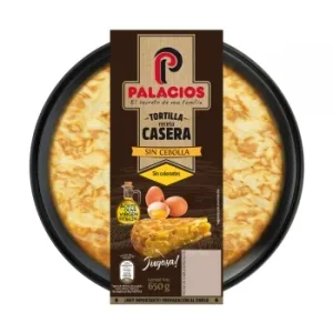 Tortilla de Patata sin Cebolla con Huevos Camperos Palacios sin Gluten sin Lactosa 650 G.