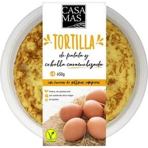 Tortilla Vegetariana de Patata y Cebolla Caramelizada sin Gluten Casa MAS