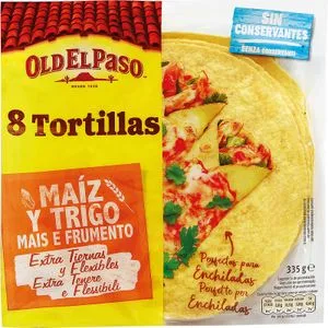 Tortillas de Maíz y Trigo de Trigo. 8 Unidades 335 Gr