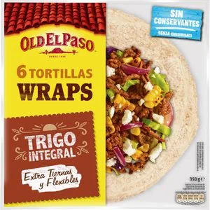 Tortillas de Trigo Integrales 6 Unidades 350 Gr