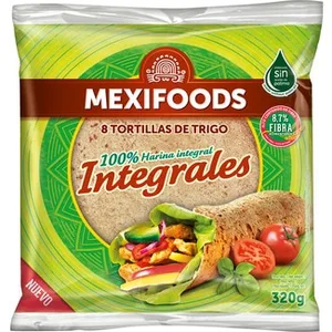 Tortillas de Trigo Integral 8 Unidades  el Corte Ingles 320 G