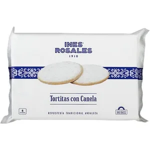 Tortita con Canela 6 Unidades con Aceite de Girasol Ines Rosales 180 G