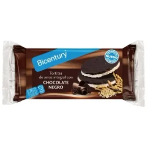 Tortitas de Arroz Integral con Chocolate Negro Bicentury 130 G.